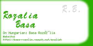 rozalia basa business card